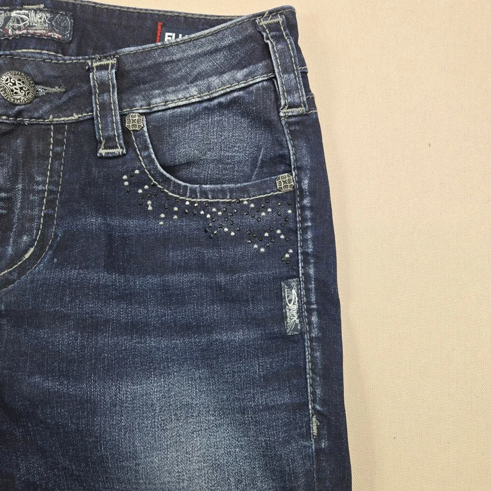 Silver Jeans Suki Super Skinny Rhinestone Mid Rise Dark Wash Womens 29x31 - Picture 5 of 14